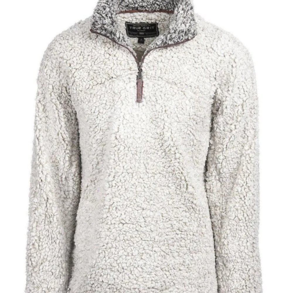 True Grit American Outddor Co. Tipped Pile Quarter Zip Pullover Sweater - M
